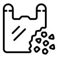 Trash microplastics pollution icon outline vector. Sea plastic