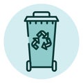 Trash pick up service, icon Royalty Free Stock Photo