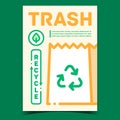 Trash Recycle Promotional Marketing Banner Vector