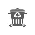 Trash recycling icon,sing,illustration