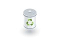 Trash recycling isometric flat icon. 3d vector