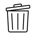 Trash thin line vector icon