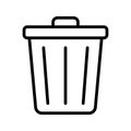 Trash thin line vector icon