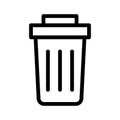 Trash thin line vector icon