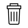 Trash thin line vector icon Royalty Free Stock Photo