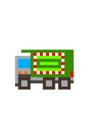 Trash truck Blocky cube shape