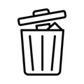 Trash thin line vector icon