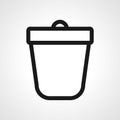 Trash line icon. garbage linear outline icon