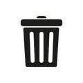 The trashcan icon. Dustbin symbol. Flat