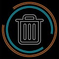 Trashcan icon, vector trash bin - basket