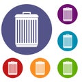 Trashcan icons set