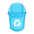 Trashcan isolated illustration Royalty Free Stock Photo