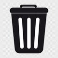 Trashcan - Vector Icon - Isolated On Transparent Background