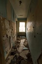 Trashed hallway of a house