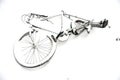 Trashed old bycicle in wintertime covered by snow Royalty Free Stock Photo