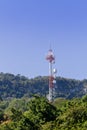 Trasmission tower in the jungle Royalty Free Stock Photo