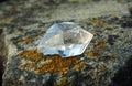 Trasparent quartz on the rock