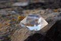 Trasparent quartz on the rock