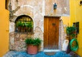 Trastevere. Beautiful old street in Trastevere. Rome, Italy