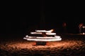 Blur motion of Fire dancer on kohkood island in low season travel