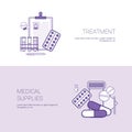Tratment And Medical Supplies Concept Template Web Banner With Copy Space Royalty Free Stock Photo
