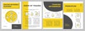 Trauma informed teaching method yellow brochure template