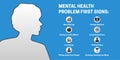 Mental Health Problem First Signs Illustration