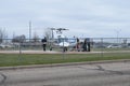 Trauma Patient On Stretcher Being Loaded Into A Helicopter Royalty Free Stock Photo