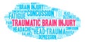 Traumatic Brain Injury Word Cloud Royalty Free Stock Photo