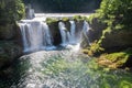 Traunfall waterfal in summer, Austria