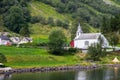 Traval on Large Cruise ship from the port of Flam to Stavanger, in sunny summer day, Norway.