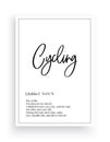 Cycling, vector, Noun description