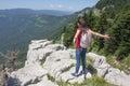 Travel adventure and hiking activity In the mountains, active and healthy lifestyle on summer vacation and weekend tour