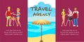 Travel Agency Banner Cartoon Vector Design Concept Royalty Free Stock Photo