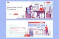 Travel agency landing pages set.