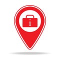 travel agency map pin icon. Element of warning navigation pin icon for mobile concept and web apps. Detailed travel agency map pin Royalty Free Stock Photo