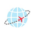 Travel (air flights ) vector icon illustration