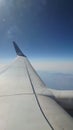 Travel by airplane window seat view Royalty Free Stock Photo