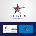 Travel Alegeria flag Creative Star Logo and Business card design