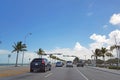 Travel along the coast along a hot summer day