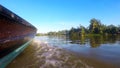 Travel along a small inner river in the small boat