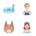 Travel, animal and other web icon in cartoon style.Jeweler, profession icons in set collection.