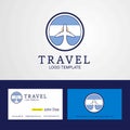 Travel Argentina Creative Circle flag Logo and Business card design