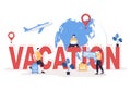 Travel Around The World Vector Illustration Background. Time to Visits Icon Landmarks and Other Tourist Attractions of the Country Royalty Free Stock Photo