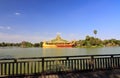 Travel Asia: Karaweik palace in Yangon, Myanmar Royalty Free Stock Photo