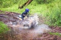 Travel on ATVs in river Royalty Free Stock Photo