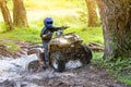 Travel on ATVs in river