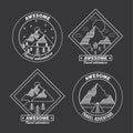 four travel awesome emblems