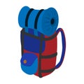 Travel backpack cartoon icon