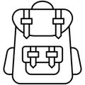 Travel backpack icon, Summer vacation related vector Royalty Free Stock Photo